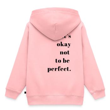 It s okay not to be perfect - Kinder Premium Organic Hoodie - Rosa - Hinten - AI Model Kid Female (0cm)
