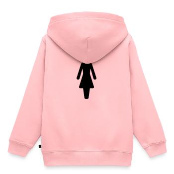 Woman symbol - Kids Premium Organic Hoodie - rose - Back - AI Model Kid Female (0cm)
