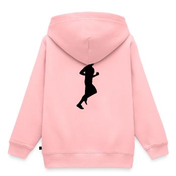 Running man - Kids Premium Organic Hoodie - rose - Back - AI Model Kid Female (0cm)