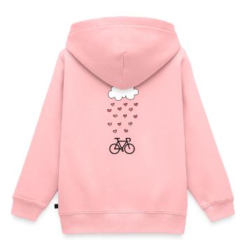 Ich liebe Radfahren Radfahren Radfahren - Kinder Premium Organic Hoodie - Rosa - Hinten - AI Model Kid Female (0cm)