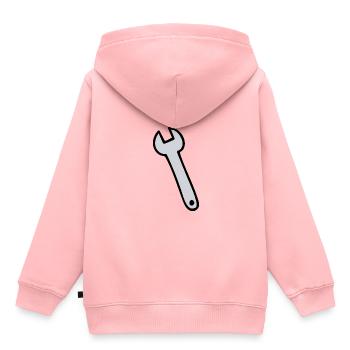 Schraubenschlüssel - Kinder Premium Organic Hoodie - Rosa - Hinten - AI Model Kid Female (0cm)