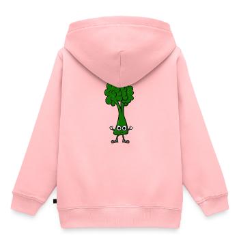 Brocoli BD - Sweat Premium à capuche enfant bio - rose - Dos - AI Model Kid Female (0cm)