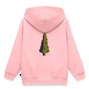 Weihnachtsbaum - Kinder Premium Organic Hoodie - Rosa - Hinten - AI Model Kid Female (0cm)