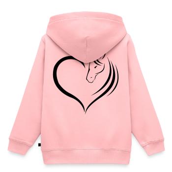 Horse Lovers - Cute Shirt for Girls - Kinder Premium Organic Hoodie - Rosa - Hinten - AI Model Kid Female (0cm)