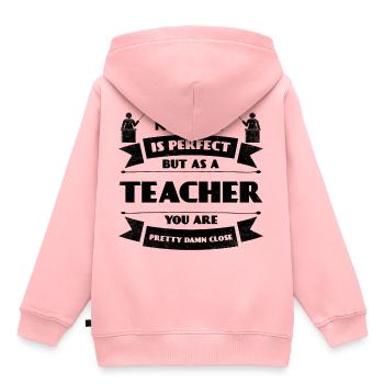 Perfekter Lehrer Schule Schüler Lehrerin Lernen - Kinder Premium Organic Hoodie - Rosa - Hinten - AI Model Kid Female (0cm)