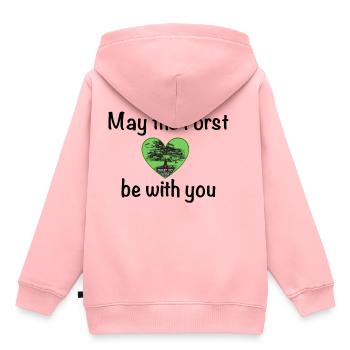 Hambacher Forst - Kinder Premium Organic Hoodie - Rosa - Hinten - AI Model Kid Female (0cm)