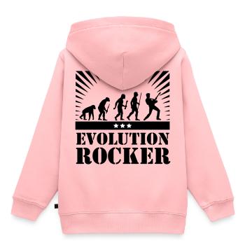 Evolution Rocker - Kids Premium Organic Hoodie - rose - Back - AI Model Kid Female (0cm)