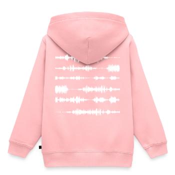 Music Bitraten - Kinder Premium Organic Hoodie - Rosa - Hinten - AI Model Kid Female (0cm)