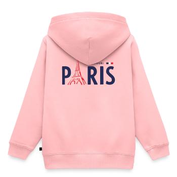 Pariser Eiffelturm - Kinder Premium Organic Hoodie - Rosa - Hinten - AI Model Kid Female (0cm)