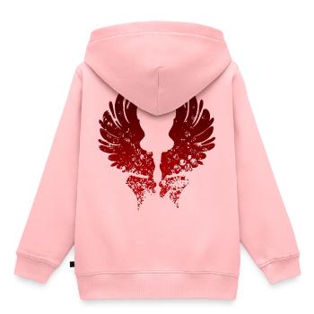 Angel-Wings-Angels-Wings-Little Angel-Wing-Fly - Kids Premium Organic Hoodie - rose - Back - AI Model Kid Female (0cm)