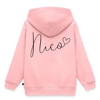 Nicole Name Vorname Junge - Kinder Premium Organic Hoodie - Rosa - Hinten - AI Model Kid Female (0cm)