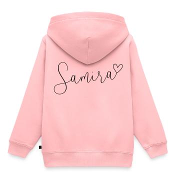 Samira Name Vorname Namenstag - Kinder Premium Organic Hoodie - Rosa - Hinten - AI Model Kid Female (0cm)