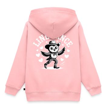 Danse en ligne Hibou Drôle de hibou Danses Danse en ligne - Sweat Premium à capuche enfant bio - rose - Dos - AI Model Kid Female (0cm)
