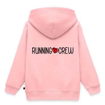 Équipe de course à pied - Sweat Premium à capuche enfant bio - rose - Dos - AI Model Kid Female (0cm)