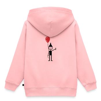 Geburtstag Ballon - Kinder Premium Organic Hoodie - Rosa - Hinten - AI Model Kid Female (0cm)
