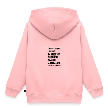 Intelligenz 1337 LEET [black] - Kinder Premium Organic Hoodie - Rosa - Hinten - AI Model Kid Female (0cm)