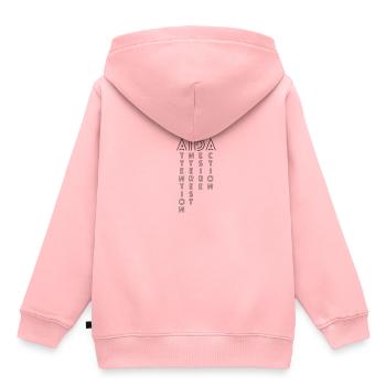 AIDA - Formula Communication Marketing Sales - Sweat Premium à capuche enfant bio - rose - Dos - AI Model Kid Female (0cm)