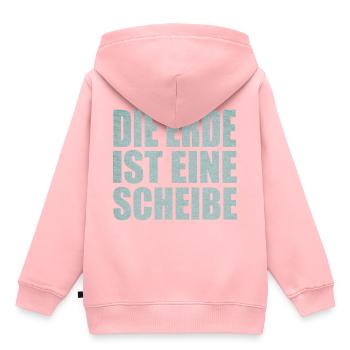 Die Erde Ist Eine Scheibe Flacherdler Flache Erde - Kinder Premium Organic Hoodie - Rosa - Hinten - AI Model Kid Female (0cm)
