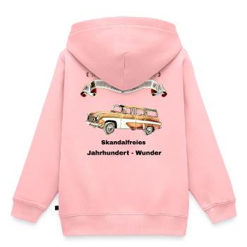 Wartburg Freunde - Ostalgie - Kinder Premium Organic Hoodie - Rosa - Hinten - AI Model Kid Female (0cm)