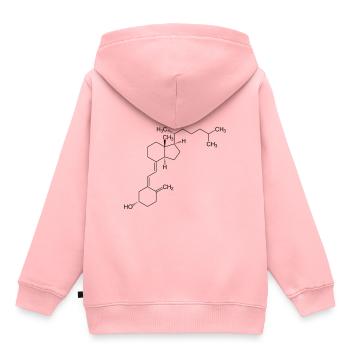 Vitamine D Soleil | Formule de cadeau Formule Santé - Sweat Premium à capuche enfant bio - rose - Dos - AI Model Kid Female (0cm)