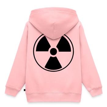 Radioactive Radioactive Symbol Pictogram Vector - Kids Premium Organic Hoodie - rose - Back - AI Model Kid Female (0cm)