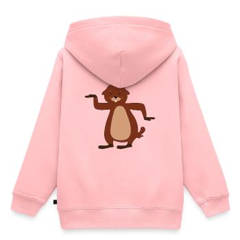 Marmotte marmotte - Sweat Premium à capuche enfant bio - rose - Dos - AI Model Kid Female (0cm)