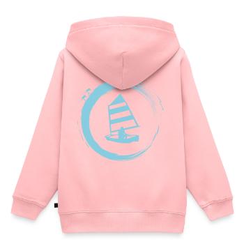 navigation à voile - Sweat Premium à capuche enfant bio - rose - Dos - AI Model Kid Female (0cm)