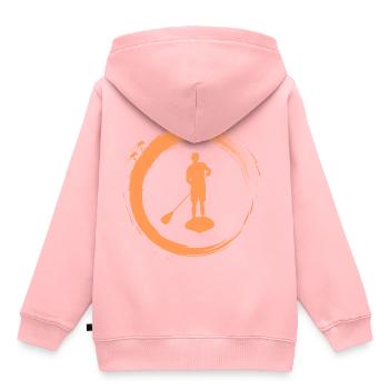 SUP - Sweat Premium à capuche enfant bio - rose - Dos - AI Model Kid Female (0cm)