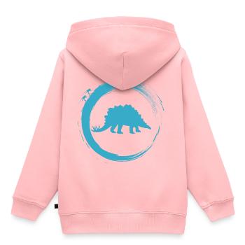 dinosaur - Kids Premium Organic Hoodie - rose - Back - AI Model Kid Female (0cm)