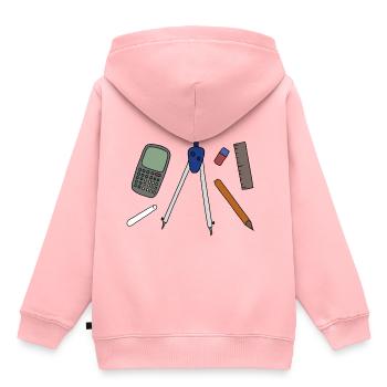 Mathematik - Kinder Premium Organic Hoodie - Rosa - Hinten - AI Model Kid Female (0cm)