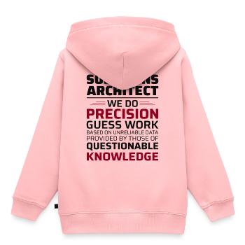 Solution Architect Architecture Funny Humour - Kids Premium Organic Hoodie - rose - Back - AI Model Kid Female (0cm)