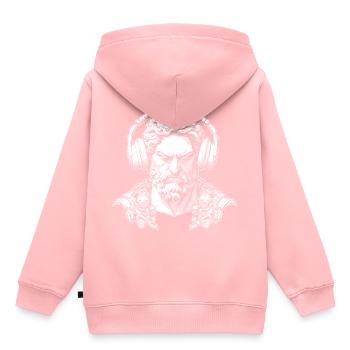 Sonorous passion: Zeus' headphone style. - Kids Premium Organic Hoodie - rose - Back - AI Model Kid Female (0cm)