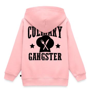 cuisiner gangster - Sweat Premium à capuche enfant bio - rose - Dos - AI Model Kid Female (0cm)