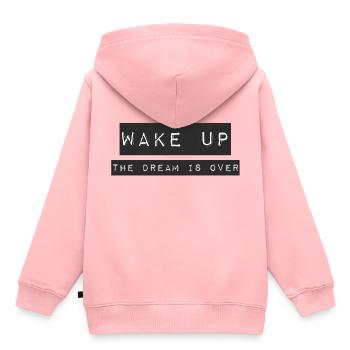 WAKE UP - THE DREAM IS OVER - Kids Premium Organic Hoodie - rose - Back - AI Model Kid Female (0cm)