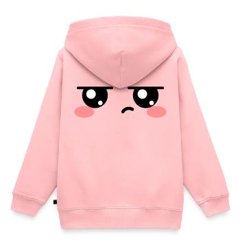 Genervte Augen Kawaii Süß - Kinder Premium Organic Hoodie - Rosa - Hinten - AI Model Kid Female (0cm)