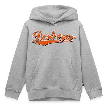 destroyer destroy zerstörer crash bandit - Kinder Premium Organic Hoodie - Grau meliert - Vorne - AI Model Kid Male (0cm)