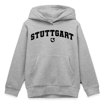 Stuttgart  - Kinder Premium Organic Hoodie - Grau meliert - Vorne - AI Model Kid Male (0cm)