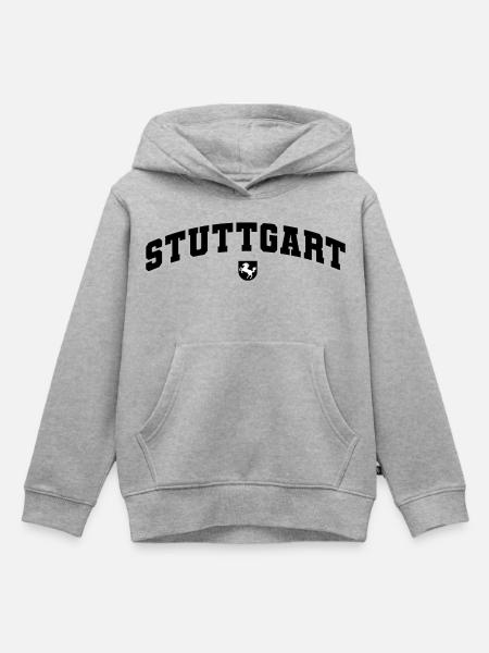 Stuttgart - Kinder Premium Organic Hoodie - Grau meliert