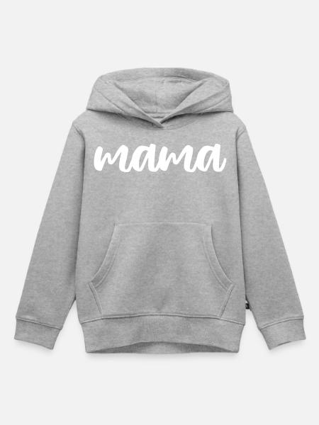 Mama - Kinder Premium Organic Hoodie - Grau meliert