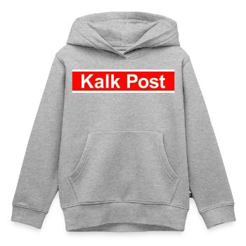 Kalk Post - Kinder Premium Organic Hoodie - Grau meliert - Vorne - AI Model Kid Male (0cm)