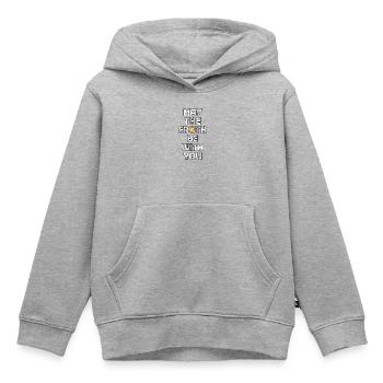 Möge der Schaum mit dir sein - Kinder Premium Organic Hoodie - Grau meliert - Vorne - AI Model Kid Male (0cm)