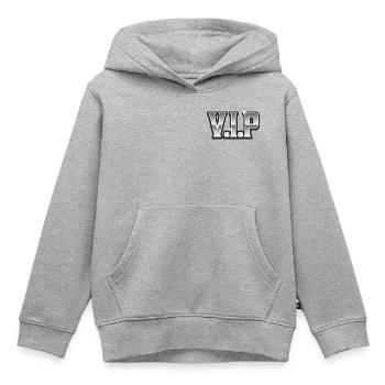 VIP - Kinder Premium Organic Hoodie - Grau meliert - Vorne - AI Model Kid Male (0cm)