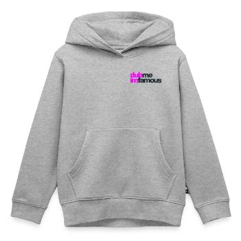 DUB ME I'M FAMOUS - Kinder Premium Organic Hoodie - Grau meliert - Vorne - AI Model Kid Male (0cm)