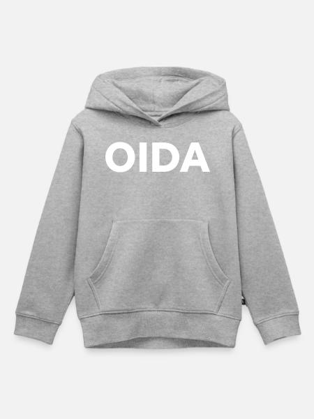 Oida - Kinder Premium Organic Hoodie - Grau meliert