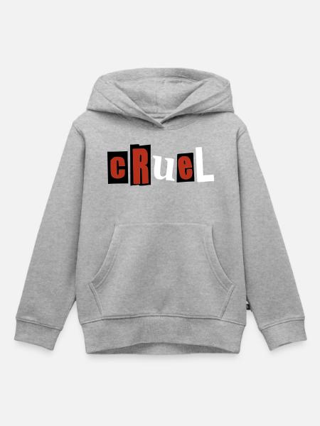 grausam - Kinder Premium Organic Hoodie - Grau meliert