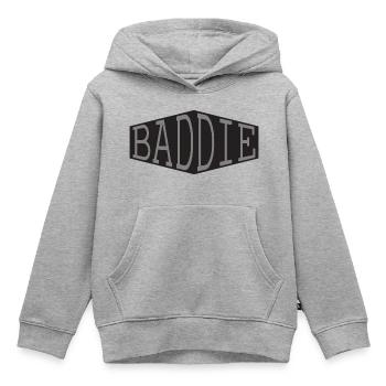Baddie Retro Streetwear Vibes - Kinder Premium Organic Hoodie - Grau meliert - Vorne - AI Model Kid Male (0cm)