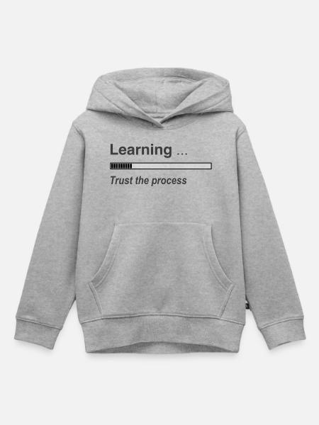 Vertrauen lernen: Der Prozess - Kinder Premium Organic Hoodie - Grau meliert
