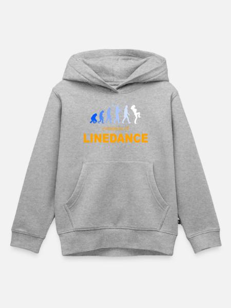 Evolution of Linedance - Kinder Premium Organic Hoodie - Grau meliert