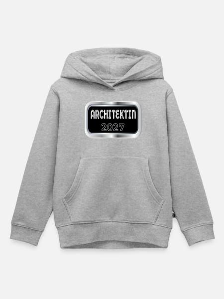 Architektin 2027 - Kinder Premium Organic Hoodie - Grau meliert