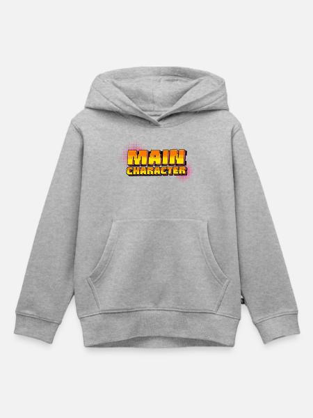 MAIN CHARACTER - Kinder Premium Organic Hoodie - Grau meliert